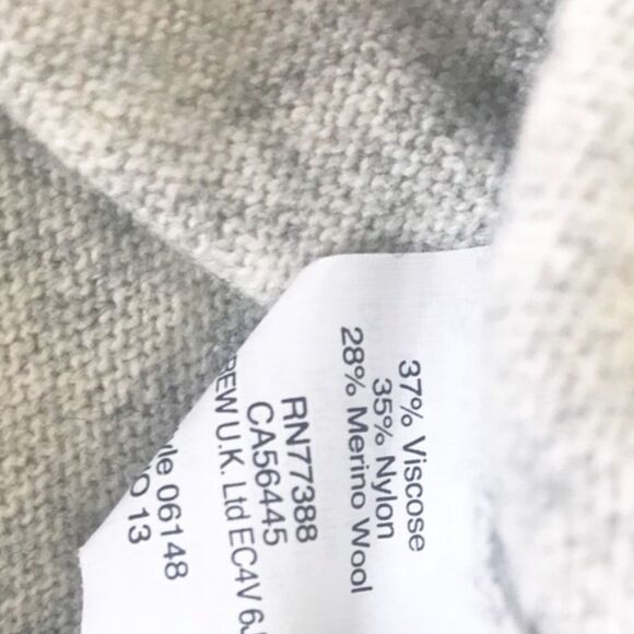 J. Crew Grey Merino Wool Blend Pear Sweater XS - Picture 5 of 5